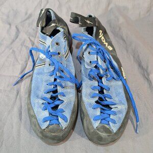 Evolv VTR3D Blue Suede Lace-Up Climbing Shoes Men's US 10.5